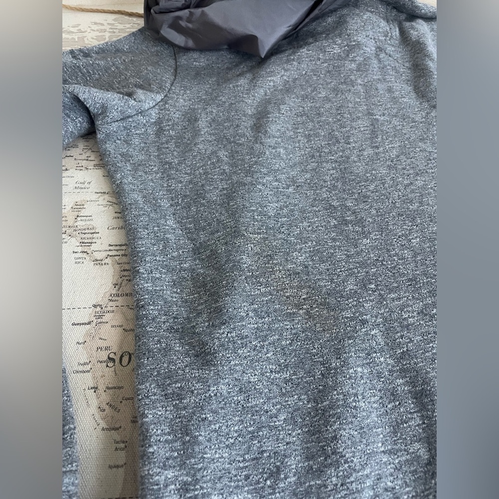 NWT Jetlag Grey Melange Cowl Neck Hoody Pullover L - Picture 10 of 13